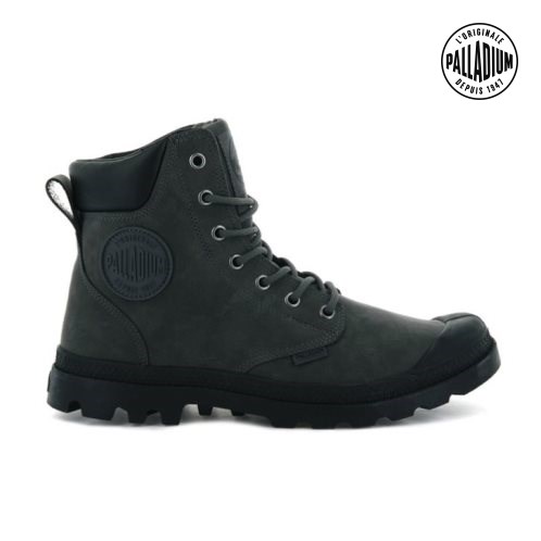 Palladium Pampa Cuff WP LUX Men's Boots Black | UK X130-GNA